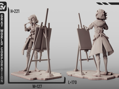 Albedo Kreideprinz - Genshin Impact Modelo de impresión 3D
