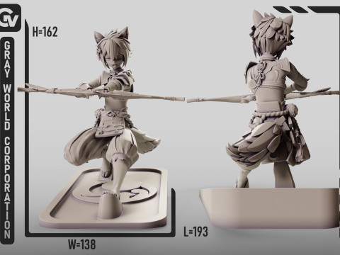 Gorou Genshin Impact 3D 打印模型