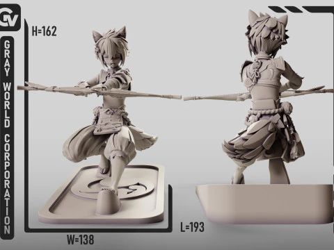 Gorou Genshin Impact 3D Print Model