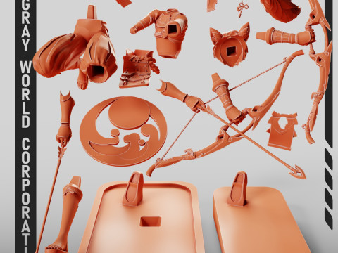 Gorou Genshin Impact 3D 打印模型