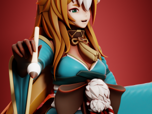 Miss Hina-Sama Genshin Impact 3D 打印模型