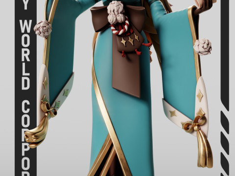 Miss Hina-Sama Genshin Impact 3D Druckmodell