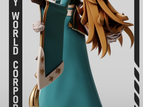 Miss Hina-Sama Genshin Impact 3D 打印模型