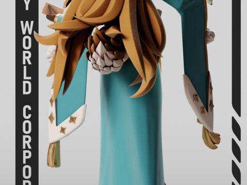 Miss Hina-Sama Genshin Impact 3D 打印模型
