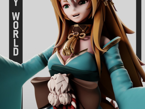 Miss Hina-Sama Genshin Impact 3D 打印模型