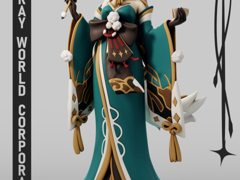 Мисс Хина-Сама Геншин Импакт 3D Принт Модель