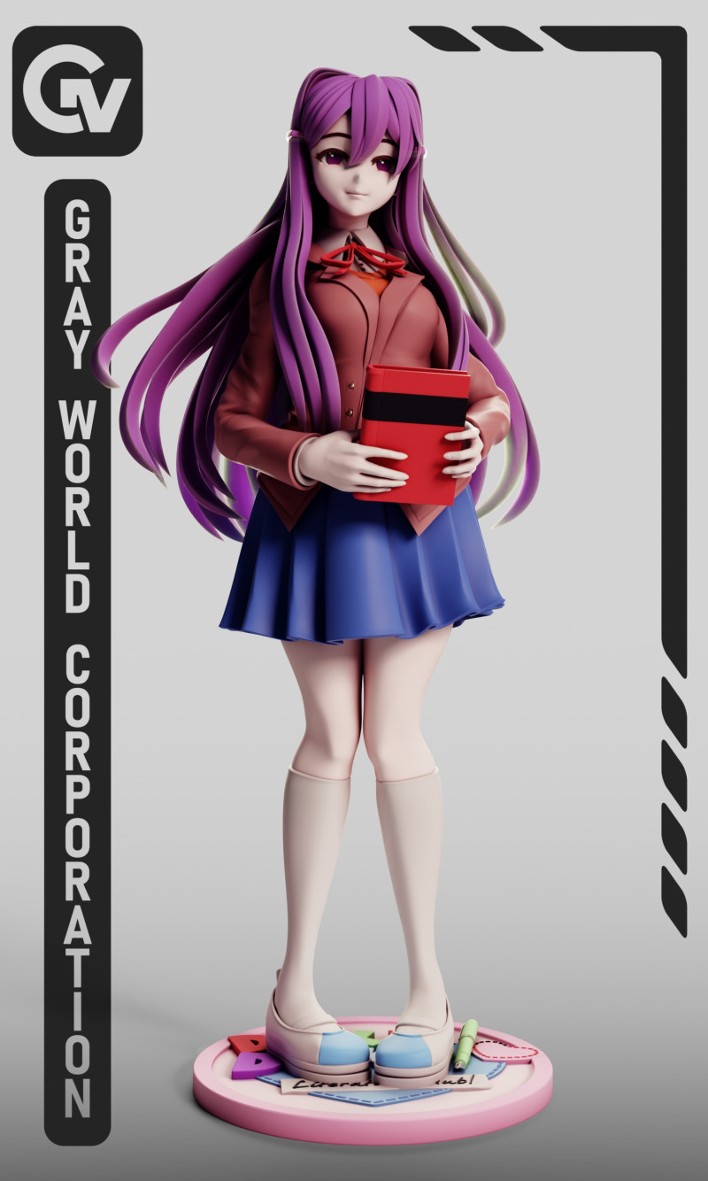 Yuri Doki Doki Literature Club 3D Принт Модель .c4d .max .obj .3ds .fbx .stl .blend