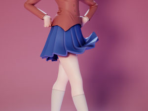 Natsuki Doki Doki Literature Club Modelo de Impressão 3D