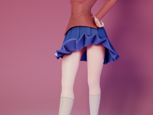 Natsuki Doki Doki Literature Club 3D 프린트 모델