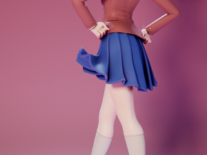 Natsuki Doki Doki Literature Club 3D 프린트 모델
