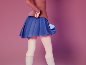 Natsuki Doki Doki Literature Club 3D 프린트 모델