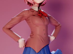 Natsuki Doki Doki Literature Club 3D 프린트 모델