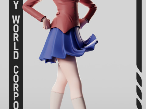 Natsuki Doki Doki Literature Club Modelo de impresión 3D