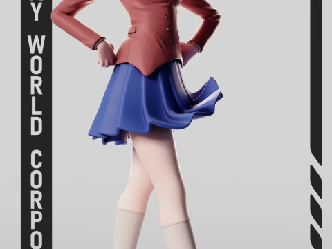 Club di letteratura Natsuki Doki Doki Modello di stampa 3D