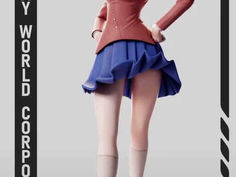 Natsuki Doki Doki Literature Club 3D Print Model