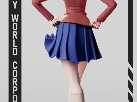 Natsuki Doki Doki Literature Club 3D 打印模型