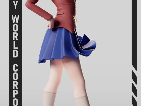 Natsuki Doki Doki Literature Club 3D Print Model