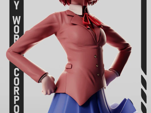 Natsuki Doki Doki Literature Club 3D Print Model