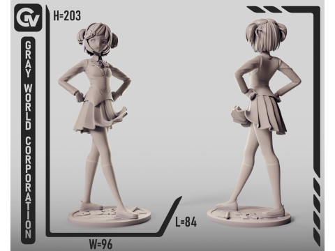 Natsuki Doki Doki Literature Club 3D 打印模型