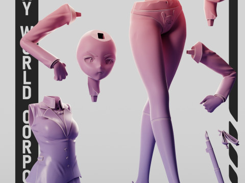 Natsuki Doki Doki Literature Club 3D 打印模型