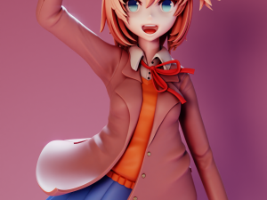 Sayori - Doki Doki Literature Club 3D Baskı Modeli