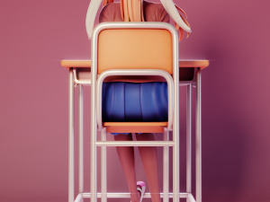 Monika - Doki Doki Literature Club 3D-Druckmodell