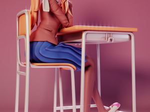 Monika - Doki Doki Literature Club 3D-Druckmodell