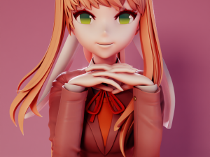 Monika - Doki Doki Literature Club 3D-Druckmodell