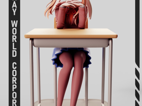 Monika - Doki Doki Literature Club Modelo de impresión 3D