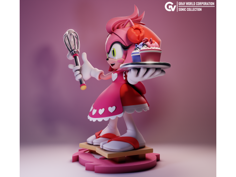 Amy Rose Confectioner - Sonic The Hedgehog 3D Принт Модель