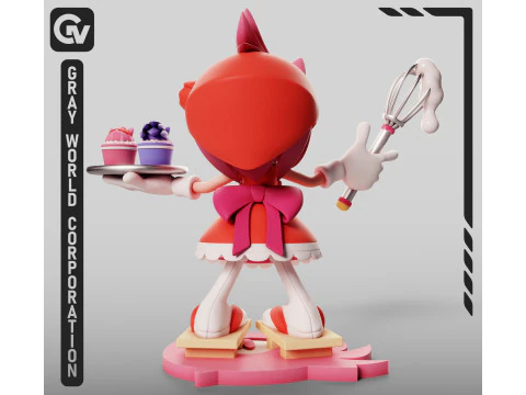 Amy Rose Confectioner - Sonic The Hedgehog 3D Print Model