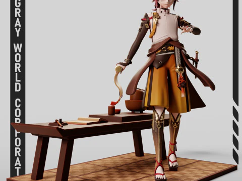 Shikanoin Heizou - Genshin Etkisi 3D Baskı Modeli