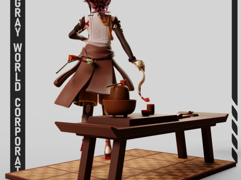 Shikanoin Heizou - Genshin Etkisi 3D Baskı Modeli