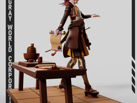 Shikanoin Heizou - Genshin Etkisi 3D Baskı Modeli