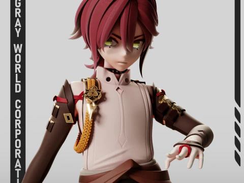 Shikanoin Heizou - Genshin Etkisi 3D Baskı Modeli