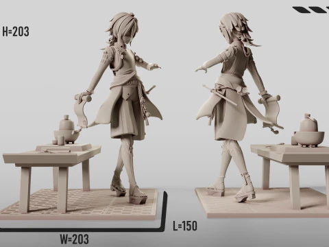 Shikanoin Heizou - Genshin Etkisi 3D Baskı Modeli