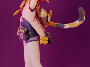 Diona 2 Genshin Impact 3D Print Model