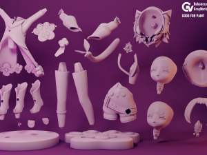 Diona 2 Genshin Impact 3D Print Model