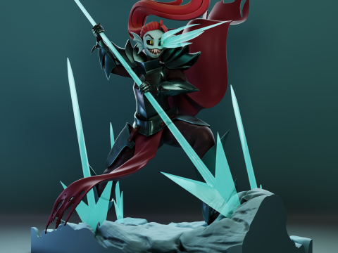 Undyne Undertale 3D Print Model