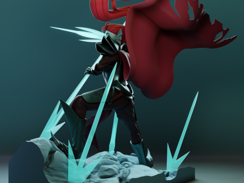 Undyne Undertale 3D Print Model