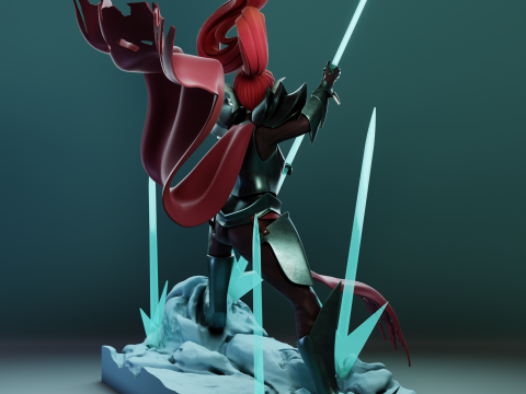 Undyne Undertale 3D Print Model