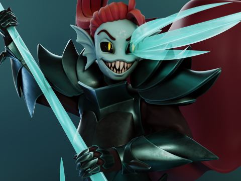 Undyne Undertale 3D Print Model