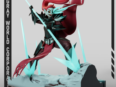 Undyne Undertale 3D 프린트 모델