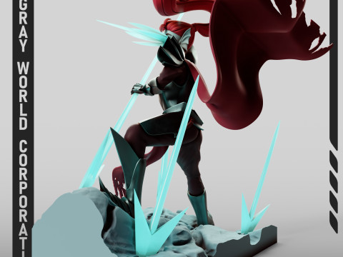 Undyne Undertale 3D Print Model