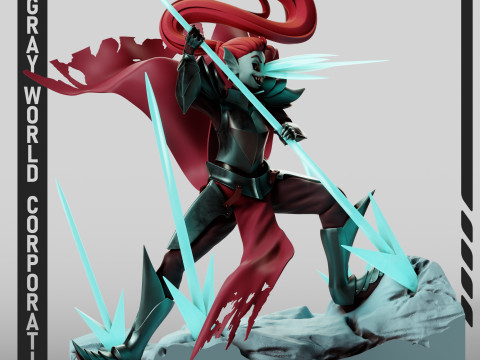 Undyne Undertale 3D Print Model