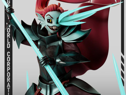 Undyne Undertale Modello di stampa 3D