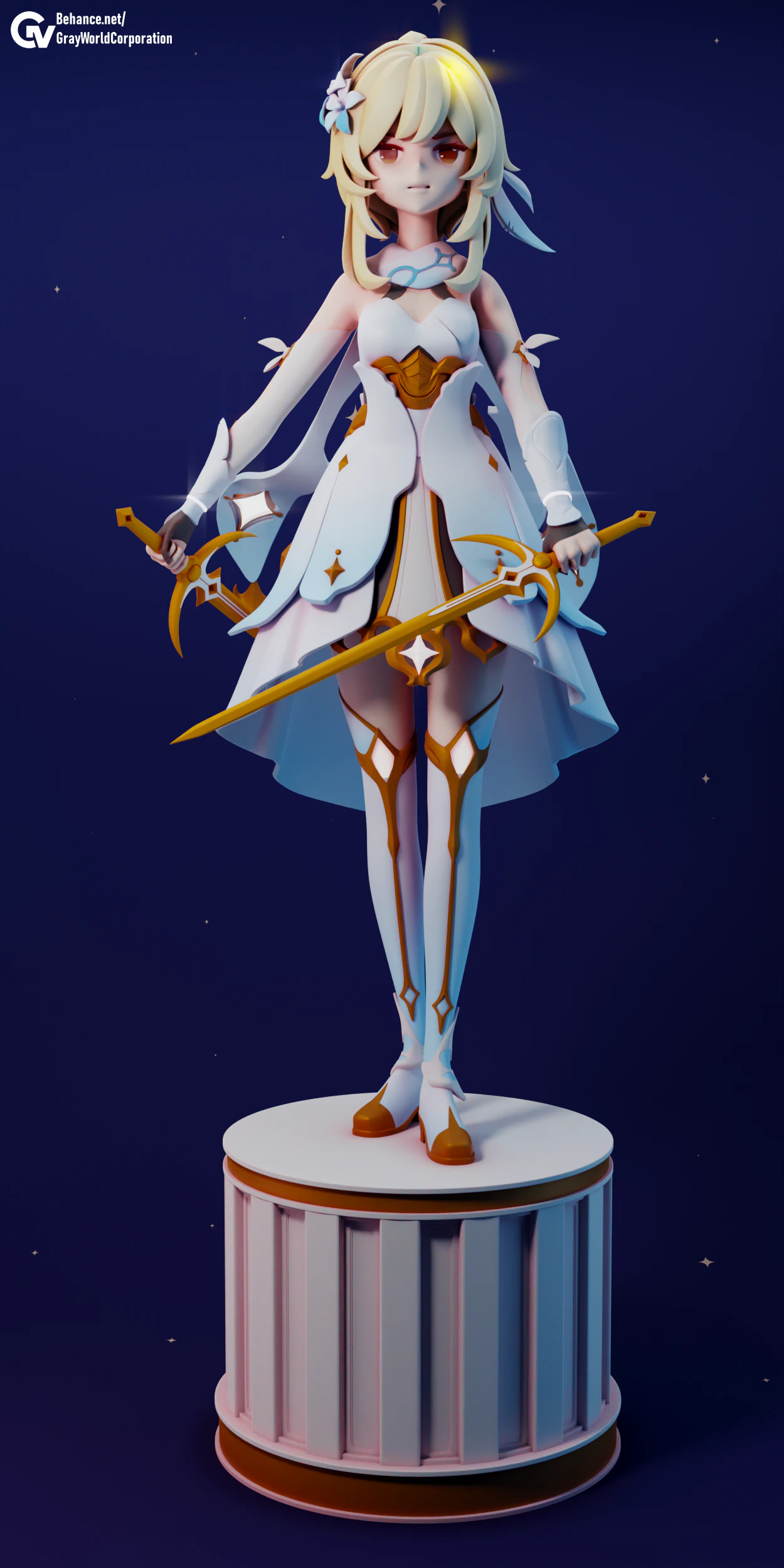 Lumine Genshin Impact 3D Print Model .c4d .max .obj .3ds .fbx .stl .blend