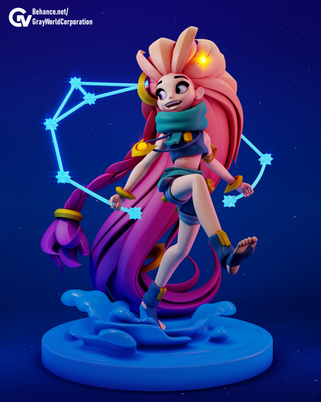 Zoe League of Legends 3D-Druckmodell .c4d .max .obj .3ds .fbx .stl .blend 