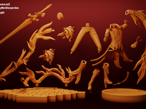 Diluc Red Dead of Night - Genshin Impact Modelo de Impressão 3D