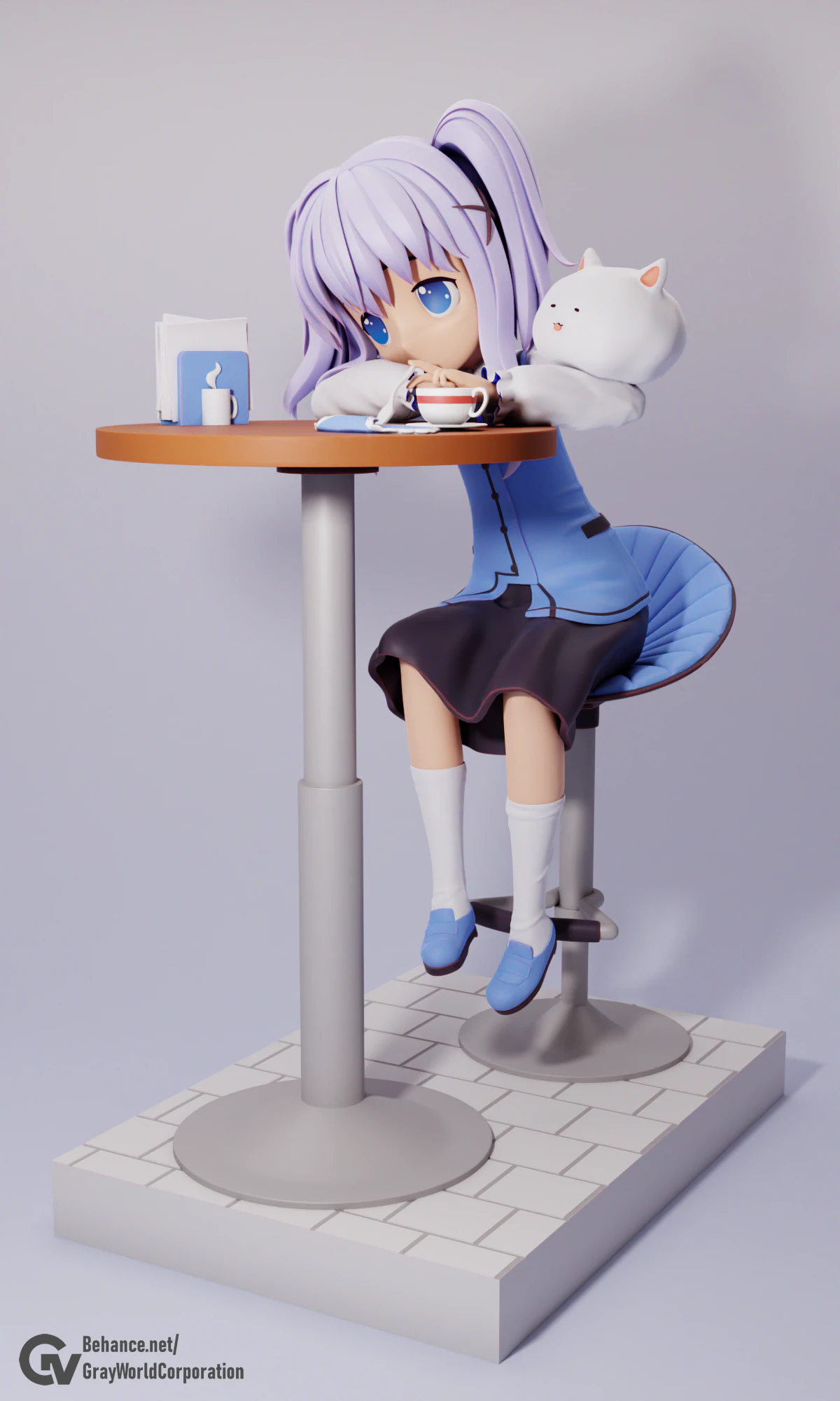 Chino Kafuu Gochuumon wa Usagi Desu ka 3D Print Model .c4d .max .obj .3ds .fbx .stl .blend 